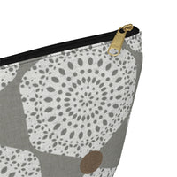 Lace Hexagon Accessory Pouch w T-bottom in Gray